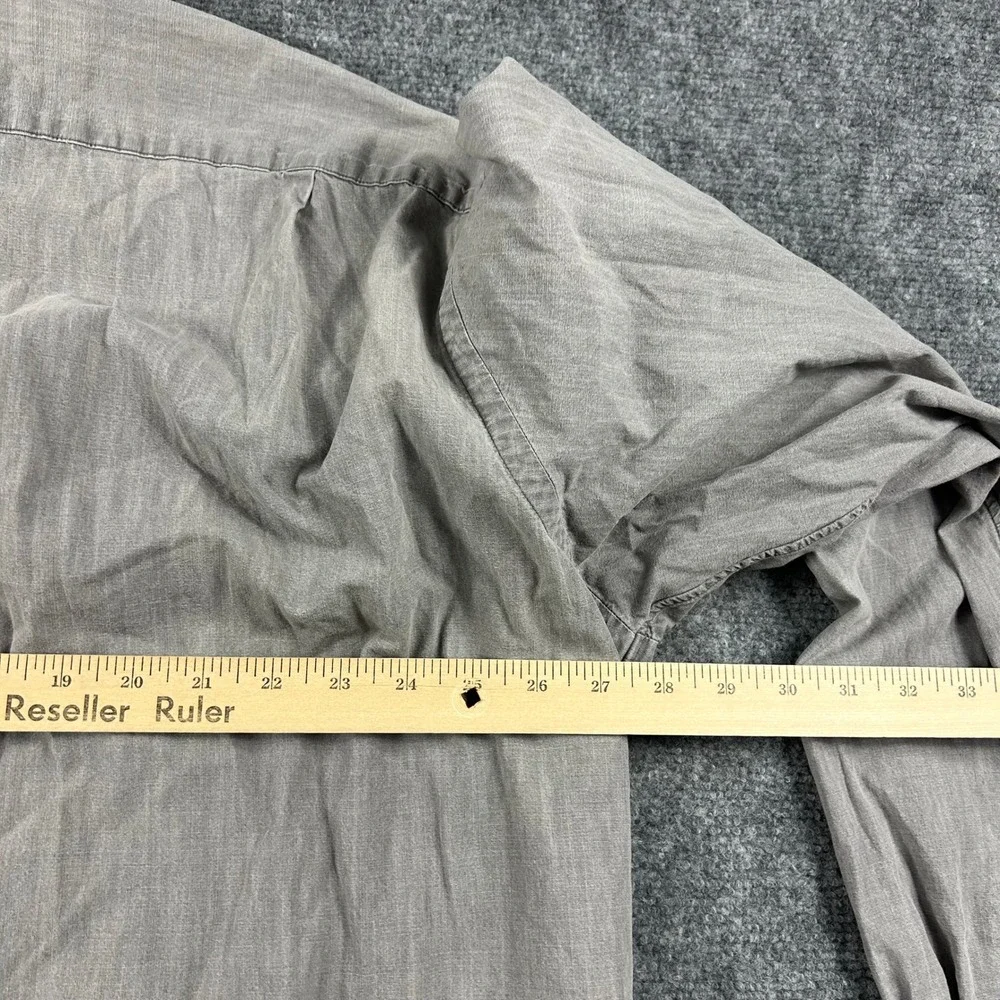 Polo Ralph Lauren Button Down Mens 2XLT Grey Cotton Long Sleeve RL Logo Shirt